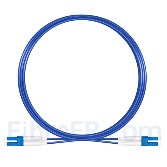 Image de 10m Câble Armé Acier LC UPC vers LC UPC Duplex OS2 Monomode PVC (OFNR) 3,0mm