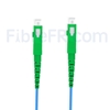Image de 1m Câble Armé Acier SC APC vers SC APC Simplex OS2 Monomode PVC (OFNR) 3,0mm