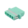 Image de Adaptateur à Fibre Optique/Manchon d'Accouplement pastique LC/UPC vers LC/UPC 10G Quad Multimode OM3 avec Bride, Aqua
