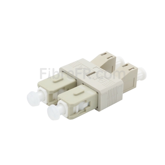 Image de Adaptateur à Fibre Optique Plastique LC/UPC Femelle vers SC/UPC Mâle Multimode OM1 Duplex