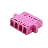 Image de Adaptateur à Fibre Optique/Manchon d'Accouplement Plastique LC/UPC vers LC/UPC 10G Quad Multimode OM4 avec Bride, Violet
