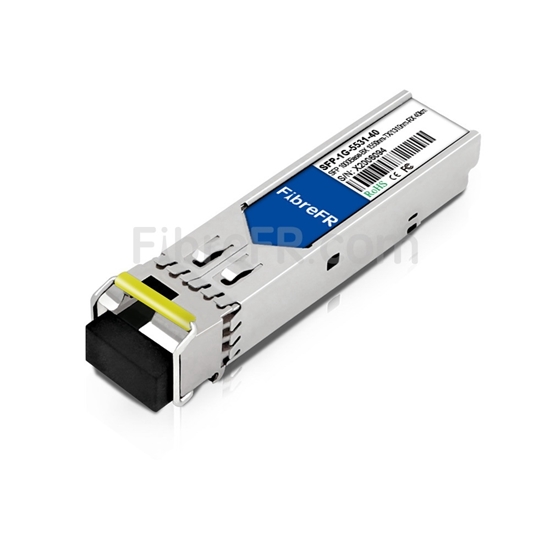 Image de Zhone SFP-GE-BEX-1550-SLC Compatible 1000Base-BX SFP Module Optique 1550nm-TX/1310nm-RX 40km SMF(LC Single) DOM