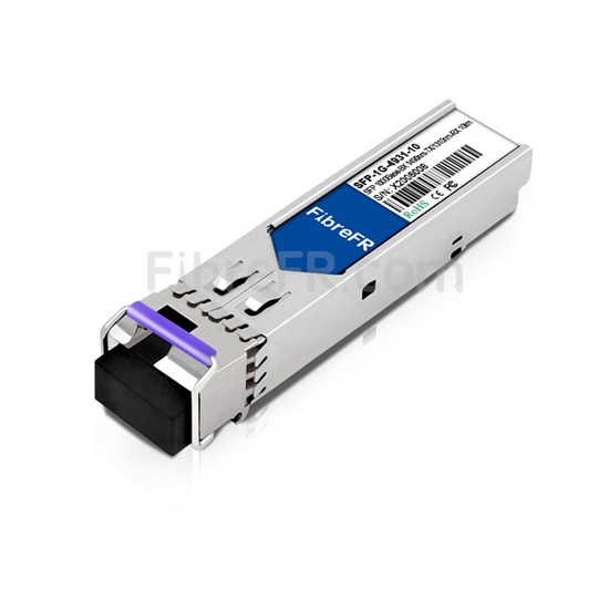 Image de Zhone SFP-GE-BX-1490-SLC Compatible 1000Base-BX SFP Module Optique 1490nm-TX/1310nm-RX 10km SMF(LC Single) DOM