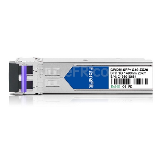 Image de Dell CWDM-SFP-1490-20 Compatible Module SFP (Mini-GBIC) 1000BASE-CWDM 1490nm 20km DOM