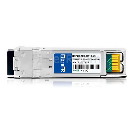 Image de Mellanox SFP28-25G-BX-I Compatible Module SFP28 25GBASE-BX10-U 1270nm-TX/1330nm-RX 10km Industriel DOM
