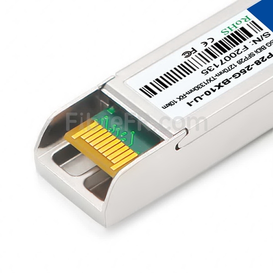 Image de Mellanox SFP28-25G-BX-I Compatible Module SFP28 25GBASE-BX10-U 1270nm-TX/1330nm-RX 10km Industriel DOM